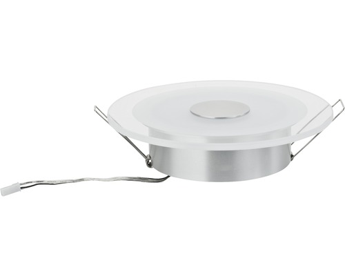 Kulaté vestavné svítidlo s kovovým rámem a přívodním kabelem