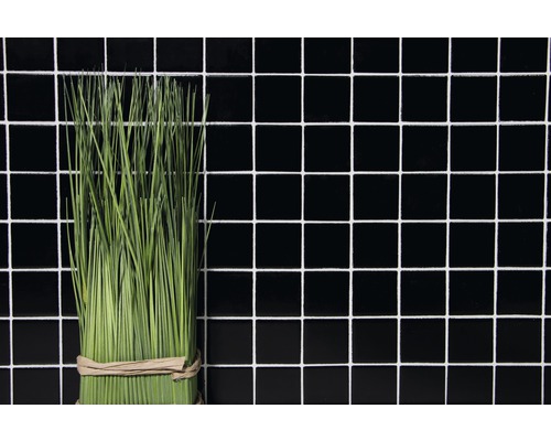 Svazek trávy před černým dlaždicovým pozadím