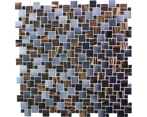 Mozaika GM K07 HNĚDOŠEDOMODRÁ 31,8x31,8 cm