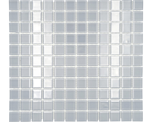 Skleněná mozaika CM 4021 světle šedá 30,5x32,5 cm-0