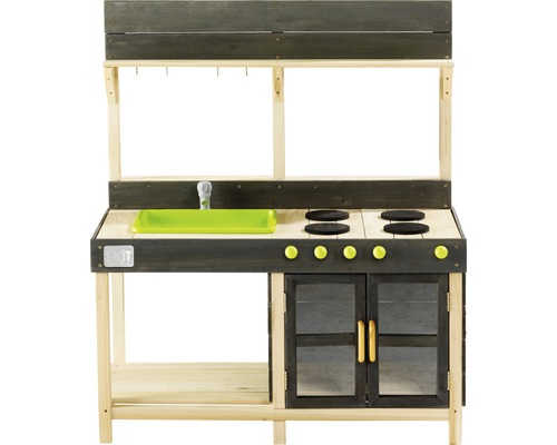 Dřevěná kuchyňka na hraní s dřezem, varnou deskou a troubou