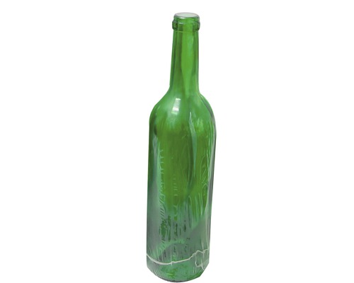 Zelená láhev na víno s ochrannou fólií