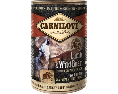 Konzerva pro psy Carnilove Lamb & Wild Boar 400 g Konzerva Carnilove s jehněčím a divočákem pro psy