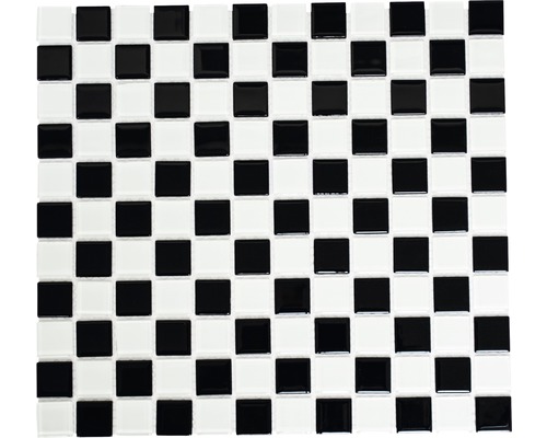 Skleněná mozaika CM 4148 šachovnice 30,5x32,5 cm