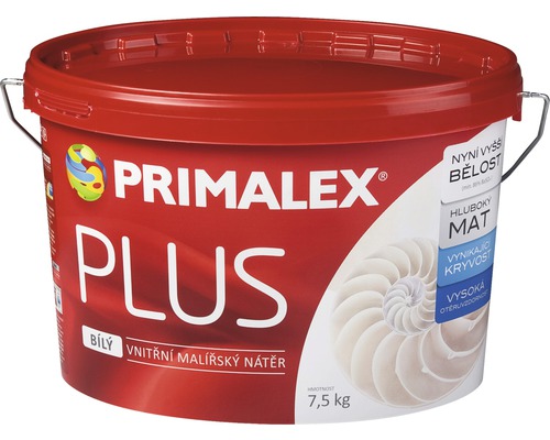 Barva na zeď Primalex Plus bílá 7,5 kg