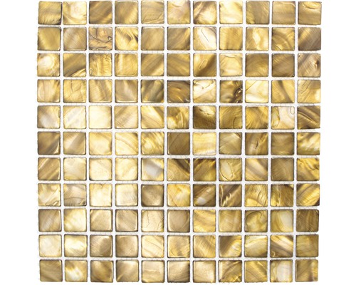 Mušlová mozaika SM 2569 BÉŽOVOHNĚDÁ 30x30 cm