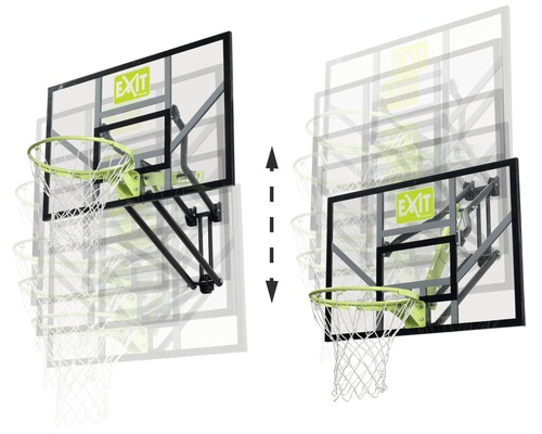 Basketbalový koš k montáži na stěnu s nastavitelnou výškou