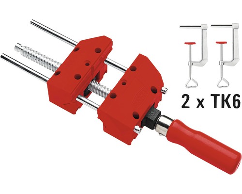 Rohová svěrka se dvěma přídavnými šroubovacími svorkami TK6