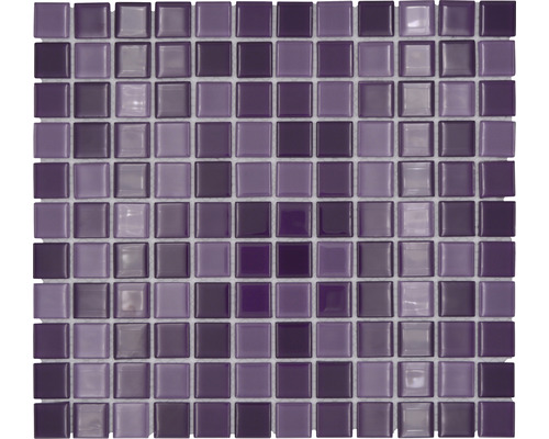 Skleněná mozaika CM 4888 mix fialová 30,5x32,5 cm