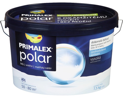 Barva na zeď Primalex Polar bílá 7,5 kg