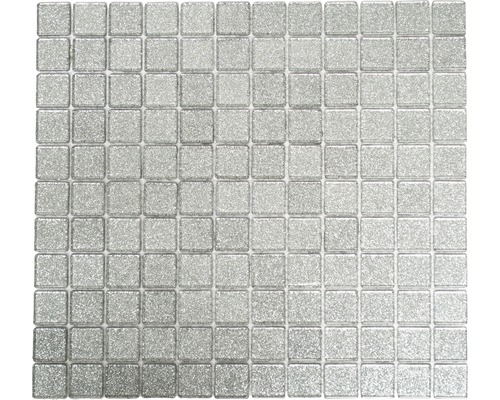 Skleněná mozaika CM 4SB6 stříbrná 30,5x32,5 cm