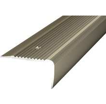 ALU schodový profil NOVA ocel.matný 2,7m 45x23mm šroubovací (předvrtaný)-thumb-0