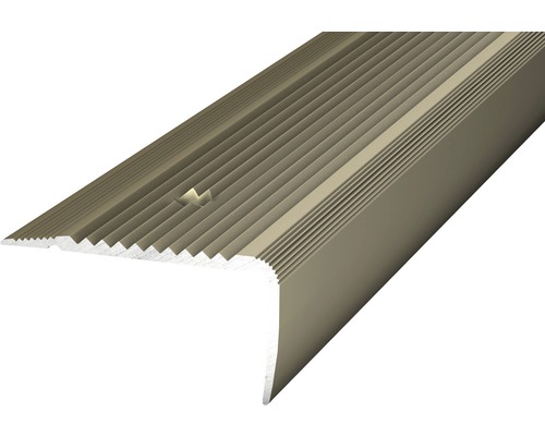 ALU schodový profil NOVA ocel.matný 2,7m 45x23mm šroubovací (předvrtaný)-0