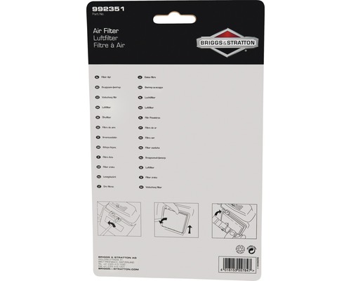 Balení vzduchového filtru Briggs and Stratton