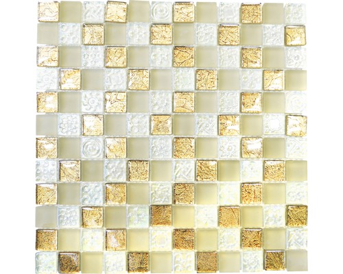 Skleněná mozaika XCM 8LU80 CHAMPAGNE 29,8x29,8 cm