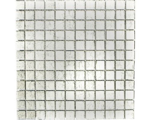 Skleněná mozaika XCM 8SB16 STŘÍBRNÁ 30x30 cm