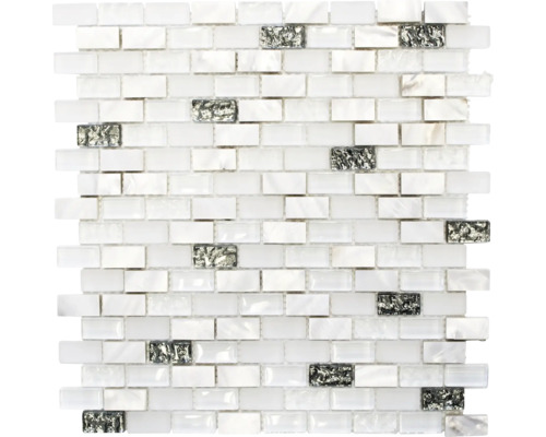 Mozaika XCM B01S MIX BÍLÁ 30x28,5 cm