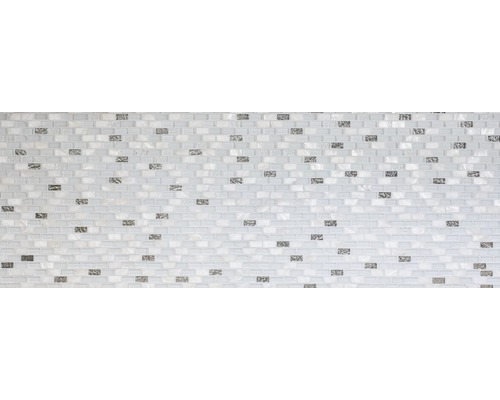 Světlá mozaiková dlaždice s obdélníkovými prvky