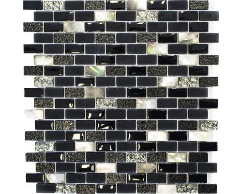 Mozaika XCM B03S MIX ČERNÁ 30x28,5 cm