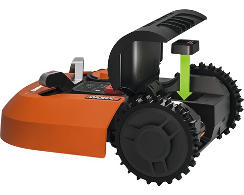 Robotická sekačka Worx s instalací baterie