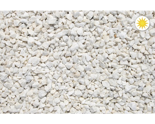 Kamenná drť mramorová 8–12 mm matná bílá balení 10 kg