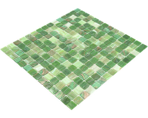 Mozaikové dlaždice ve čtvercovém zeleném provedení
