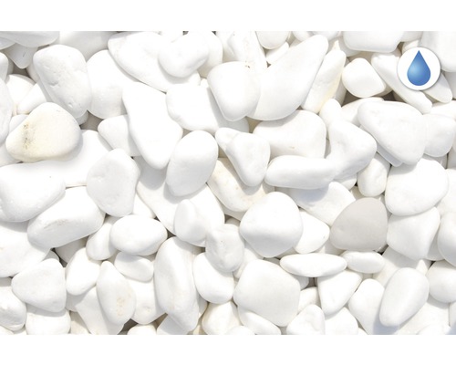 Bílé okrasné oblázky