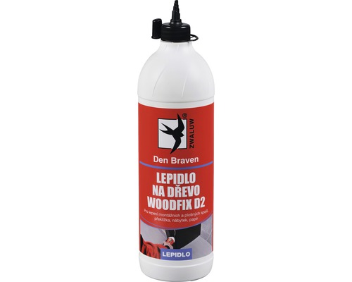 Lepidlo na dřevo Den Braven Woodfix D2, 500 ml Lepidlo na dřevo v lahvi