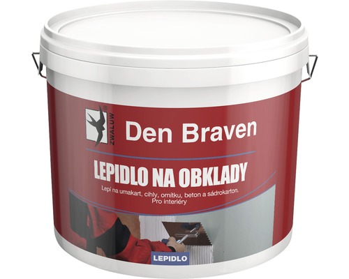 Disperzní lepidlo na obklady DEN BRAVEN D1E 15 kg bílé Vědro lepidla na obklady