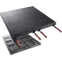 Zvukově izolační desky z gumového granulátu se spojovacími kolíky