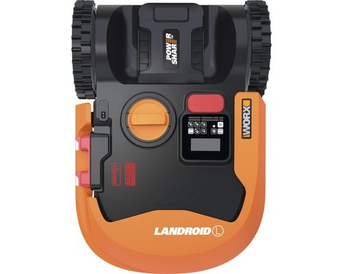 Pohled shora na robotickou sekačku Landroid L