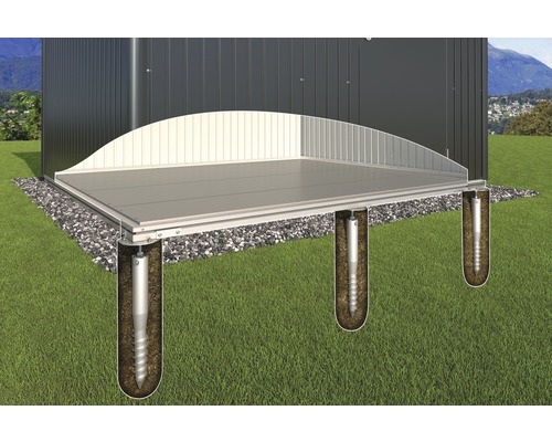 Základ se zemními vruty Biohort SmartBase PLUS pro domek HighLine H1, HS, Panorama P1 Základ se zemními vruty Biohort SmartBase PLUS pro domek HighLine H1, HS, Panorama P1