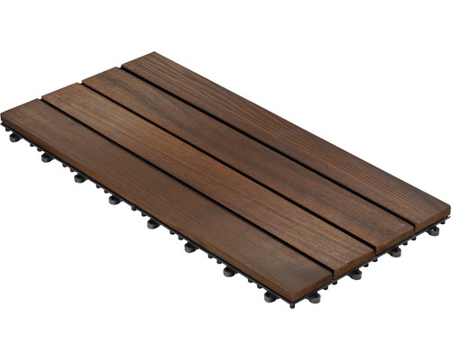 Dřevěná dlaždice XL hladká 60 x 30 cm s klick systémem termo jasan-0