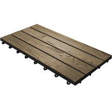 Dřevěná dlaždice XL hladká 60 x 30 cm s klick systémem termo jasan-thumb-2