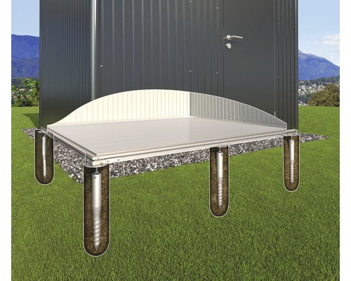 Základ se zemními vruty Biohort SmartBase PLUS pro domek HighLine H4, AvantGarde A7, Panorama P4 Základ se zemními vruty Biohort SmartBase PLUS pro domek HighLine H4, AvantGarde A7, Panorama P4