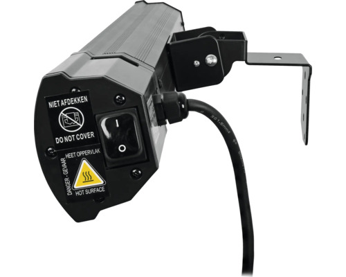 Černé světlo s držákem a varováními