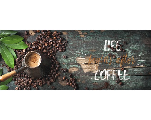 Skleněný obraz Life & Coffee Creation 30x80 cm GLA1845