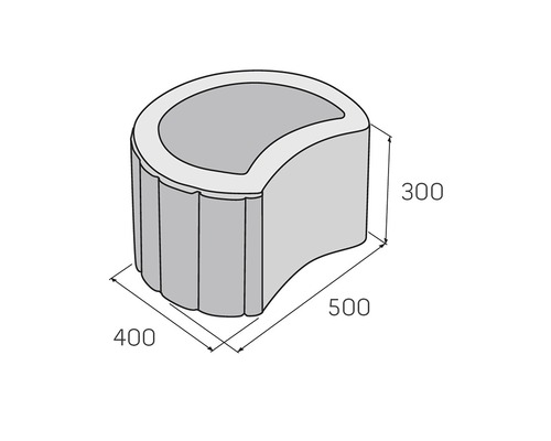 Rozměry okrasného květináče: 400 x 500 x 300 milimetrů