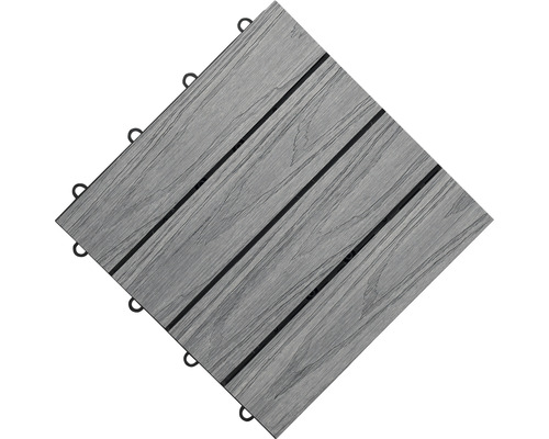 Čtvercová terasová dlaždice se vzhledem dřeva a zacvakávacím systémem