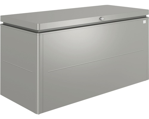 Box na polstry biohort LoungeBox 160, 160 x 70 x 83,5 cm šedý metalický