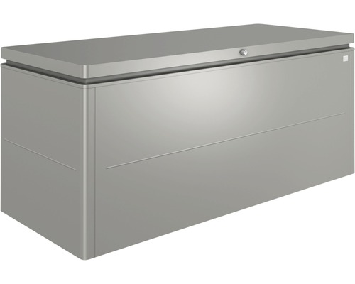 Box na polstry biohort LoungeBox 200, 200 x 84 x 88,5 cm šedý metalický