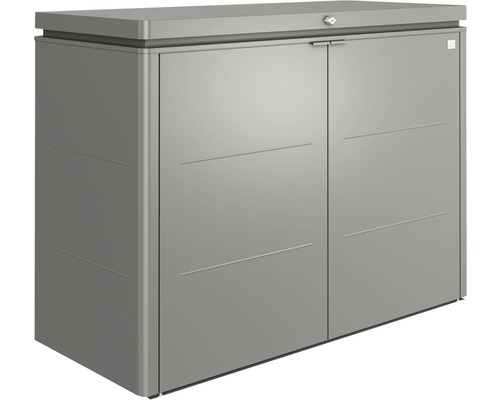 Zahradní skříň Biohort HighBoard plechová 160 x 70 x 118 cm šedý křemen metalická-0