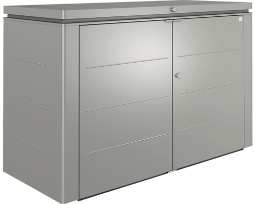 Zahradní skříň Biohort HighBoard plechová 200 x 84 x 127 cm šedý křemen metalická