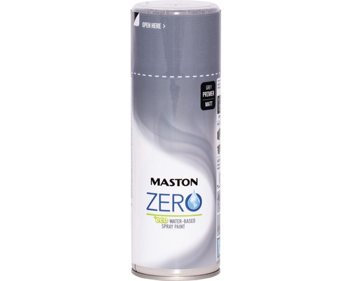 Maston Zero šedý základní nátěr, matná vodou ředitelná barva ve spreji