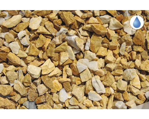 Dekorační štěrk v odstínech žluté a bílé