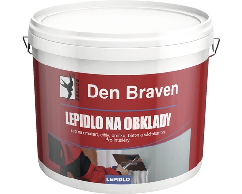 Disperzní lepidlo na obklady DEN BRAVEN D1E 1 kg bílé Kbelík lepidla na obklady