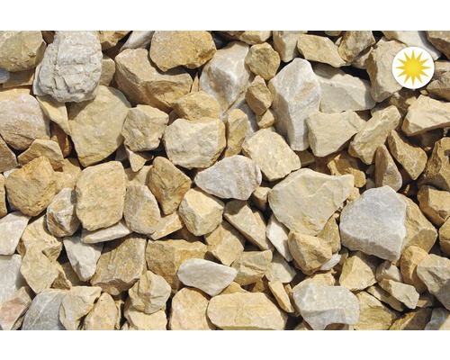 Kamenná drť mramorová 25–50 mm zlatý okr balení 25 kg