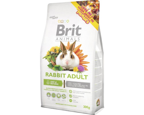 Krmivo pro králíky Brit Animals Rabbit Adult Complete 300 g