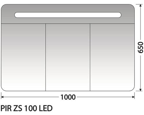 Zrcadlová skříňka Intedoor PIR ZS 100 LED 01