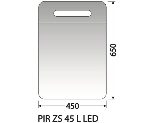 Zrcadlová skříňka Intedoor PIR ZS 45 L LED 01